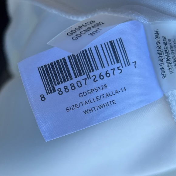 ๐ Guess White One-Shoulder Chain Detail Asymmetric Dress Greek-Inspired Style 14 - Picture 15 of 15